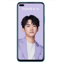 华为 HUAWEI nova 6 5G 105°前置广角双摄 超感光暗拍 麒麟990芯片8GB+256GB苏音蓝全网通双卡双待